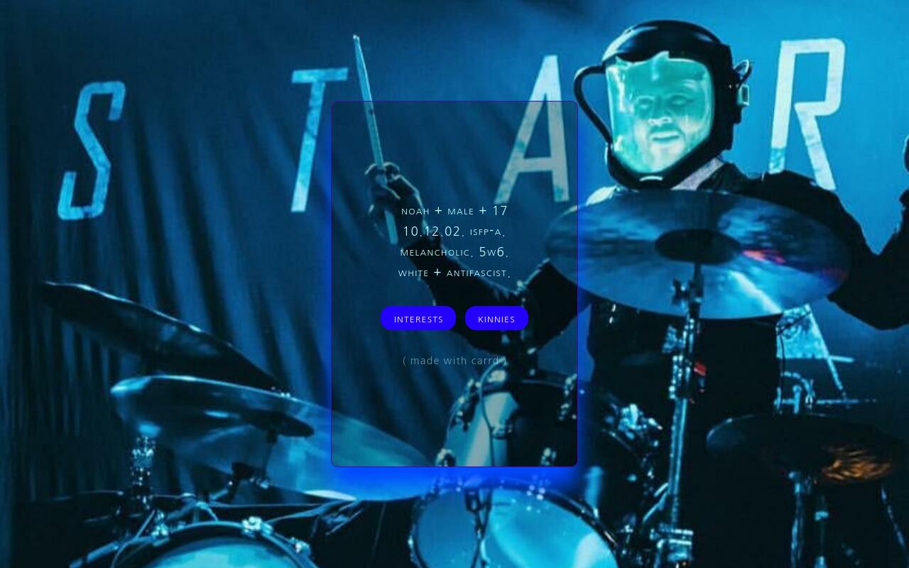 Carrd profile picture for @drums